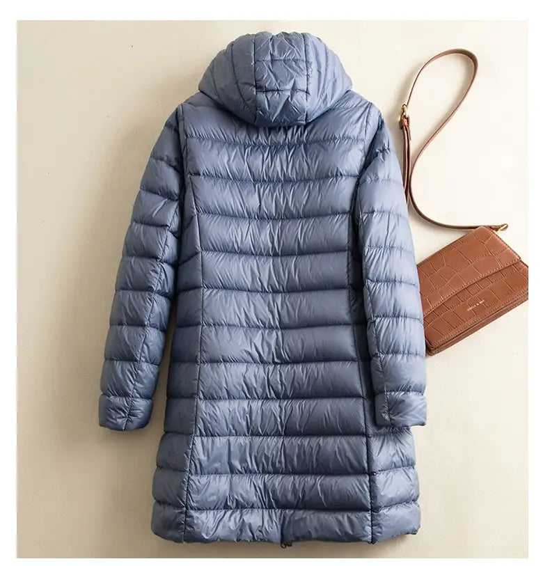 Detachable Hat Light Thin Down Jacket Women