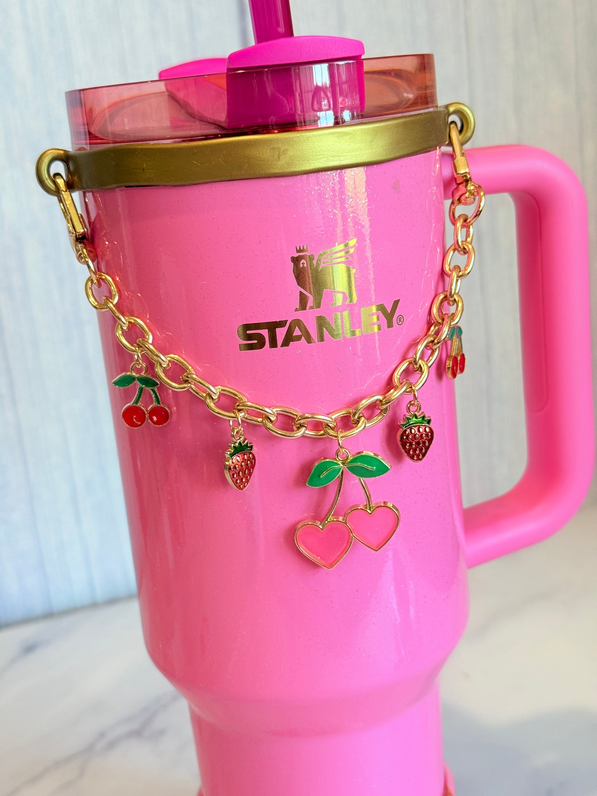 Top Pick Stylish Cherry Love Deluxe Tumbler Necklace For Personalization