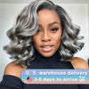 10 Inch Salt and Pepper Body Wave Short Bob Wig for Women - Estalios