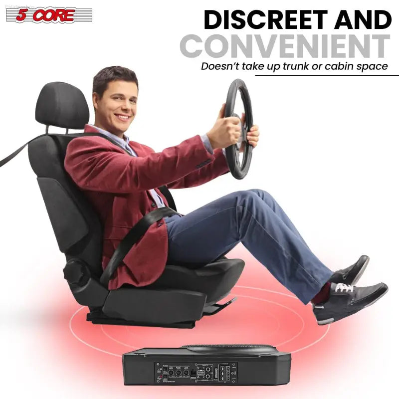 10 Inch Under Seat Car Subwoofer With Built In Amplifier - Estalios