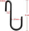 10 Pack Heavy Duty Black S Hooks - Versatile Hanging Solution for Kitchen, Bathroom, Bedroom & Office - Perfect for Pots, Pans, Coats, Bags & Plants - Estalios