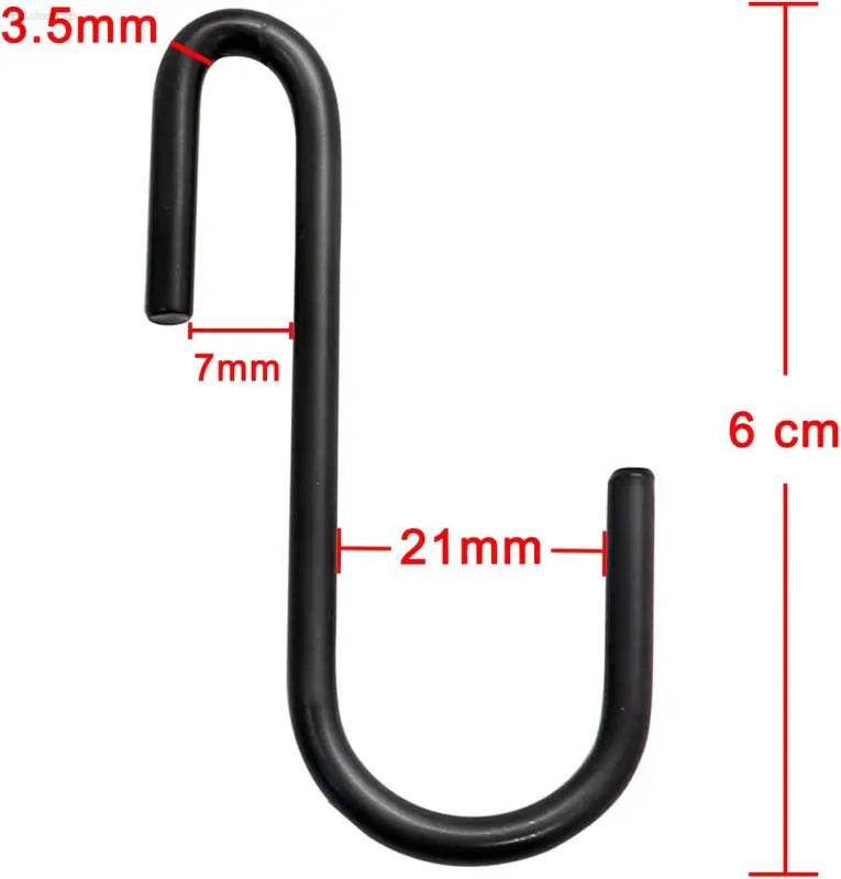 10 Pack Heavy Duty Black S Hooks - Versatile Hanging Solution for Kitchen, Bathroom, Bedroom & Office - Perfect for Pots, Pans, Coats, Bags & Plants - Estalios