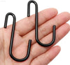 10 Pack Heavy Duty Black S Hooks - Versatile Hanging Solution for Kitchen, Bathroom, Bedroom & Office - Perfect for Pots, Pans, Coats, Bags & Plants - Estalios