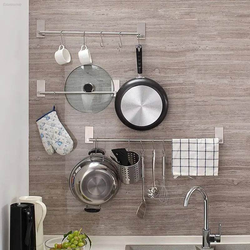 10 Pack Heavy Duty Black S Hooks - Versatile Hanging Solution for Kitchen, Bathroom, Bedroom & Office - Perfect for Pots, Pans, Coats, Bags & Plants - Estalios