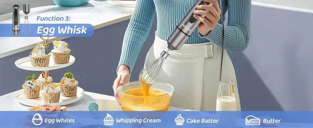 1000 Watt Powerful Handheld Immersion Blender for Soups - Estalios