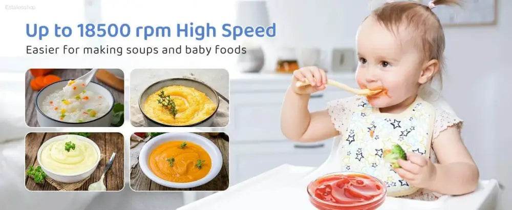 1000 Watt Powerful Handheld Immersion Blender for Soups - Estalios