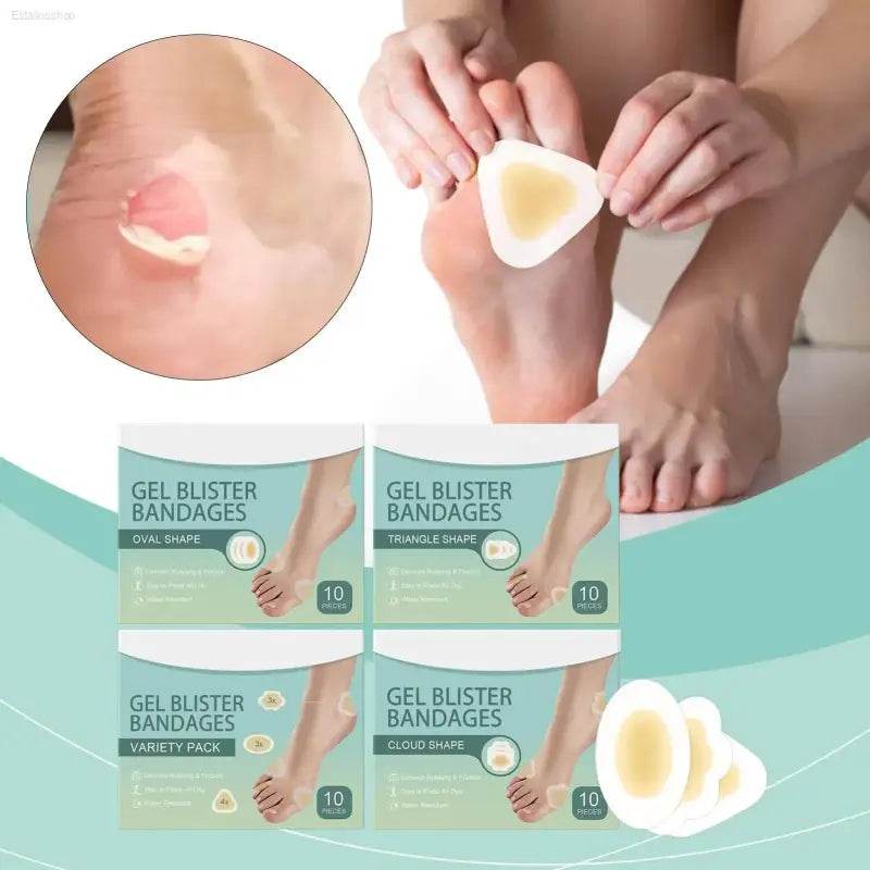 10pcs High Heels Gel Blister Bandages for Foot Protection - Estalios