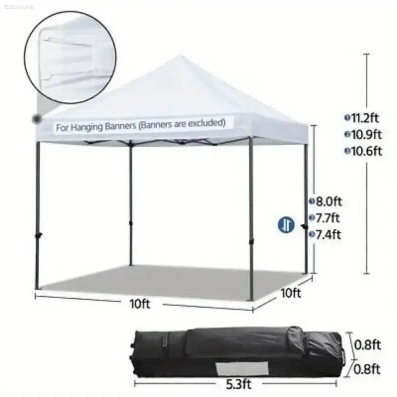 10x10' Commercial Pop Up Canopy Waterproof Heavy Duty Tent - Estalios