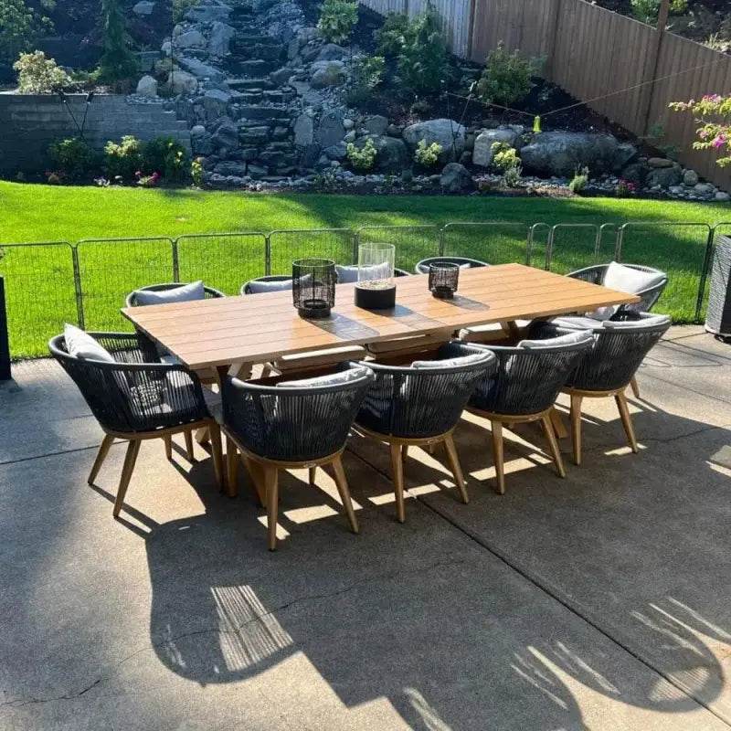 Outdoor dining set.