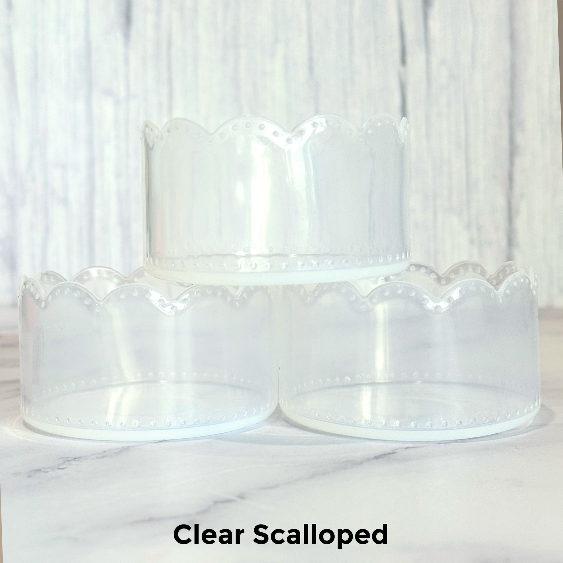 Clear Scalloped Tumbler Boot -fits 20-40oz