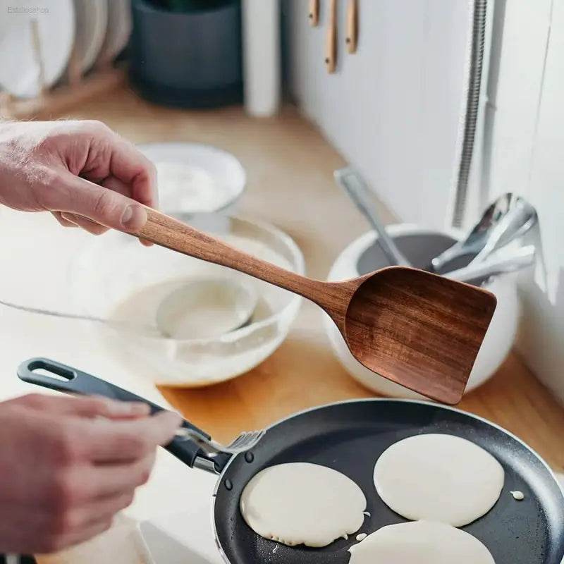 Premium BOKALAKA 12-Piece Wooden Kitchen Utensils Set - Perfect for Cooking & Serving! - Estalios