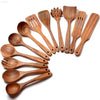Premium BOKALAKA 12-Piece Wooden Kitchen Utensils Set - Perfect for Cooking & Serving! - Estalios