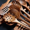Premium BOKALAKA 12-Piece Wooden Kitchen Utensils Set - Perfect for Cooking & Serving! - Estalios