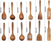 Premium BOKALAKA 12-Piece Wooden Kitchen Utensils Set - Perfect for Cooking & Serving! - Estalios