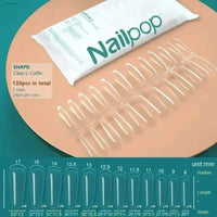 120Pcs Soft Gel Coffin Press On Fake Nails Set - Estalios