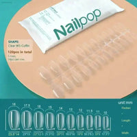 120Pcs Soft Gel Coffin Press On Fake Nails Set - Estalios