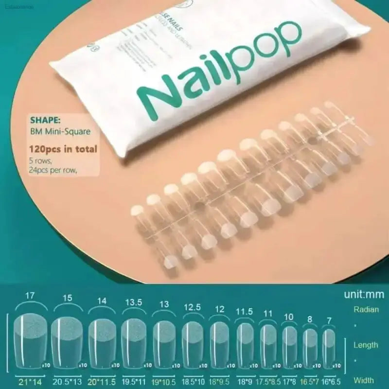 120Pcs Soft Gel Coffin Press On Fake Nails Set - Estalios