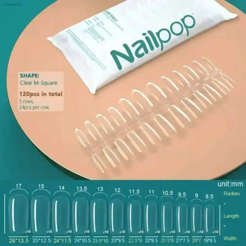 120Pcs Soft Gel Coffin Press On Fake Nails Set - Estalios