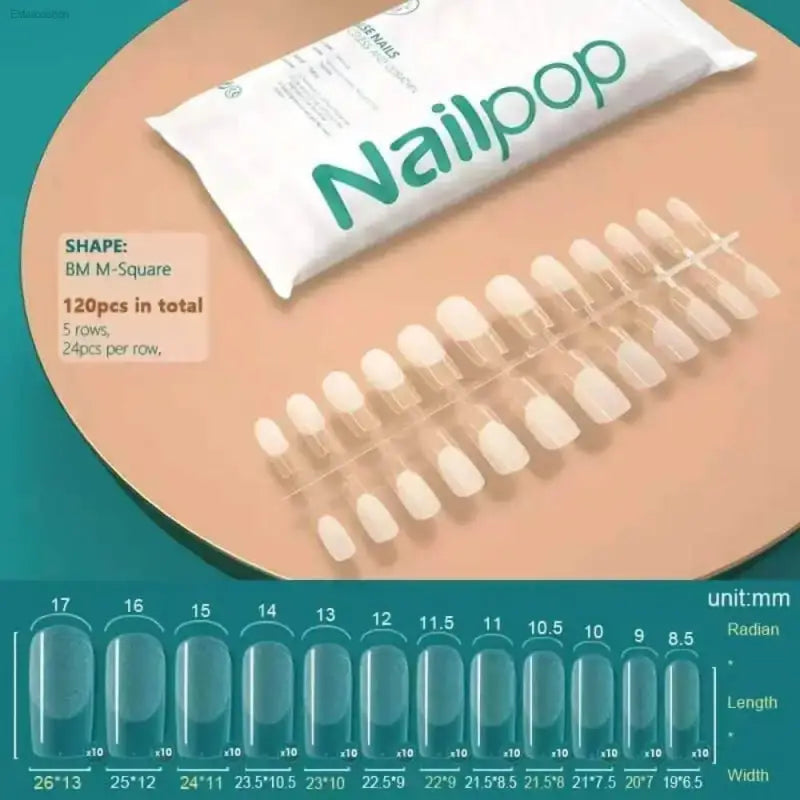 120Pcs Soft Gel Coffin Press On Fake Nails Set - Estalios