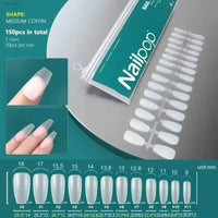 120Pcs Soft Gel Coffin Press On Fake Nails Set - Estalios