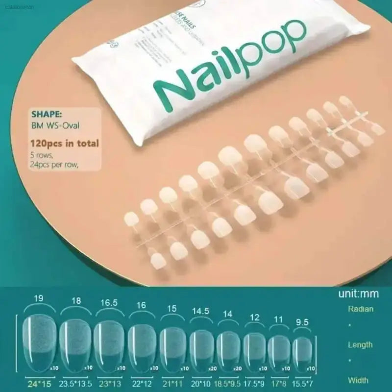 120Pcs Soft Gel Coffin Press On Fake Nails Set - Estalios
