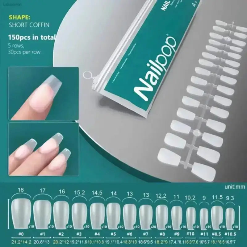 120Pcs Soft Gel Coffin Press On Fake Nails Set - Estalios