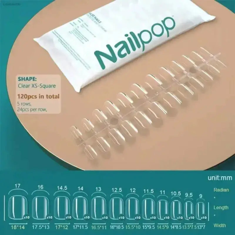 120Pcs Soft Gel Coffin Press On Fake Nails Set - Estalios