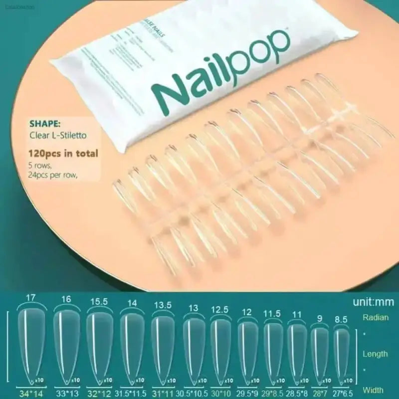 120Pcs Soft Gel Coffin Press On Fake Nails Set - Estalios