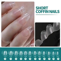 120Pcs Soft Gel Coffin Press On Fake Nails Set - Estalios