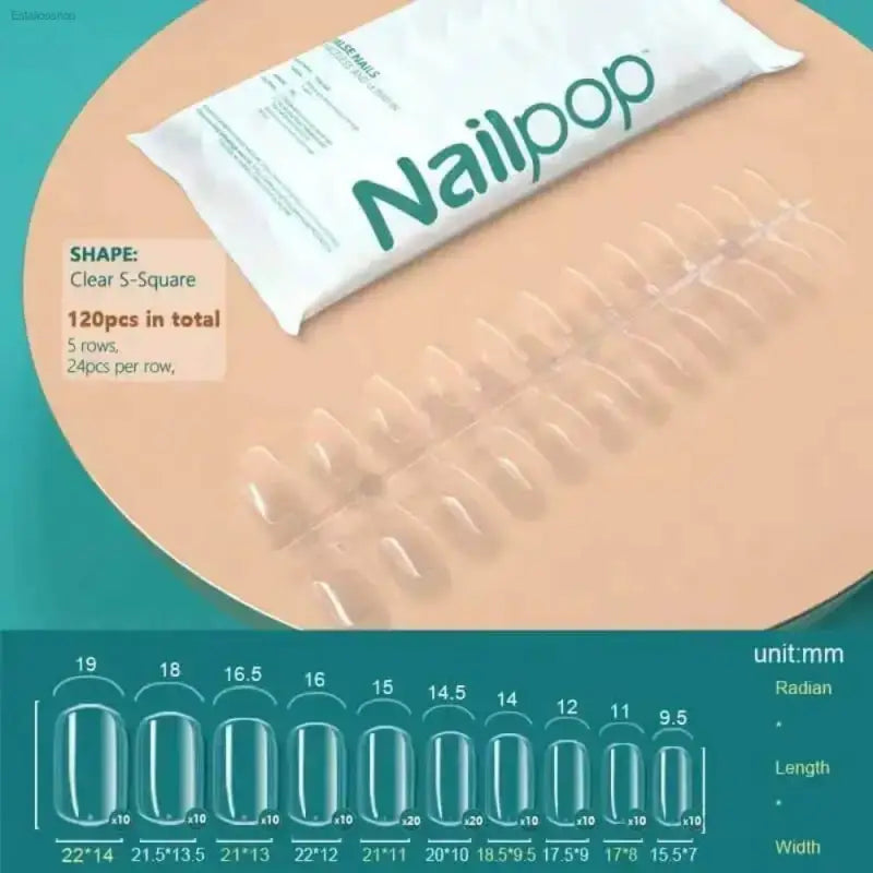 120Pcs Soft Gel Coffin Press On Fake Nails Set - Estalios