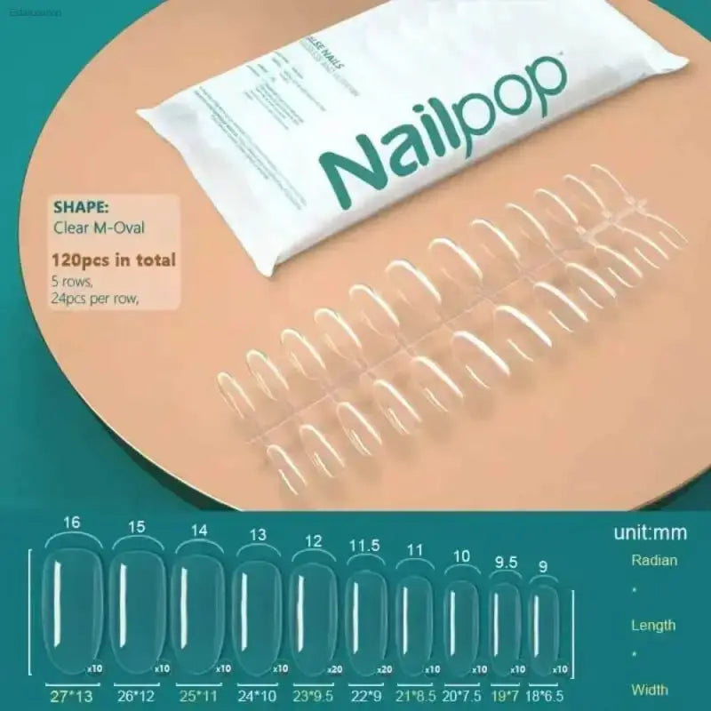 120Pcs Soft Gel Coffin Press On Fake Nails Set - Estalios
