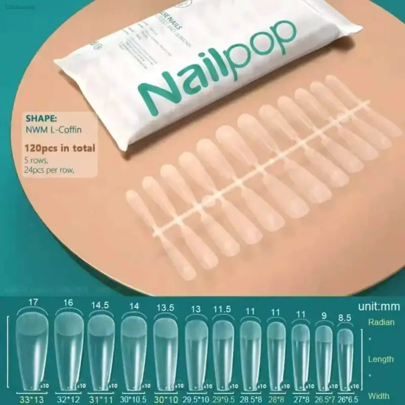 120Pcs Soft Gel Coffin Press On Fake Nails Set - Estalios