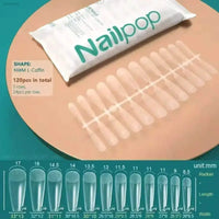 120Pcs Soft Gel Coffin Press On Fake Nails Set - Estalios