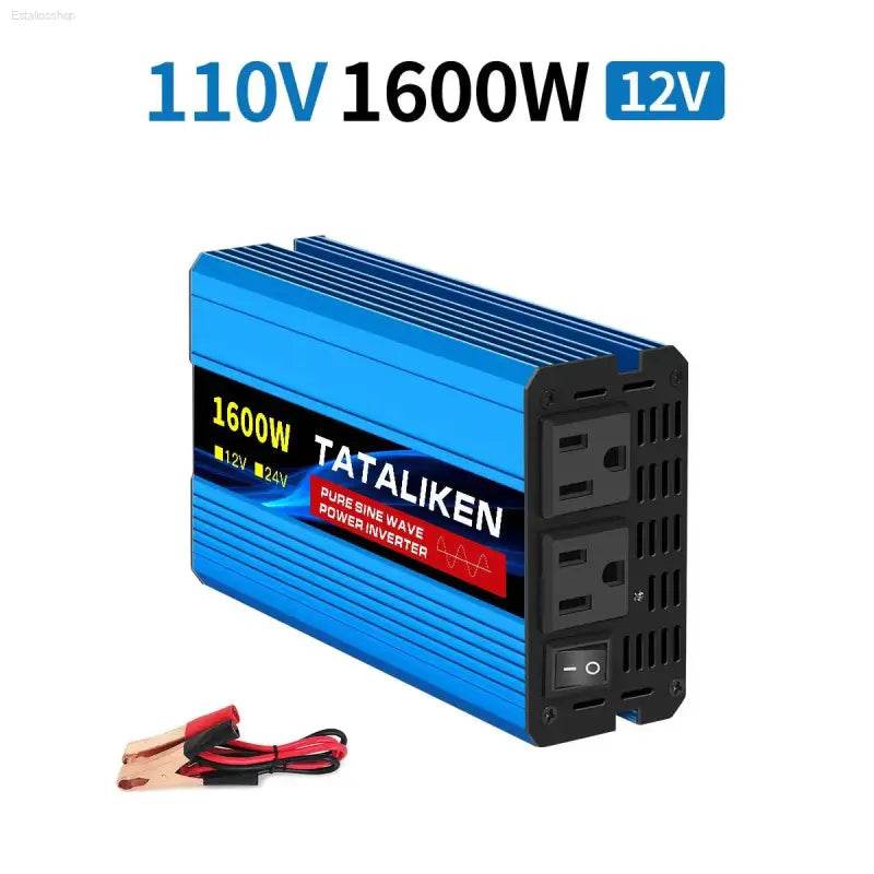 12V To 110V AC Pure Sine Power Inverter 3500W Solar Accessory - Estalios