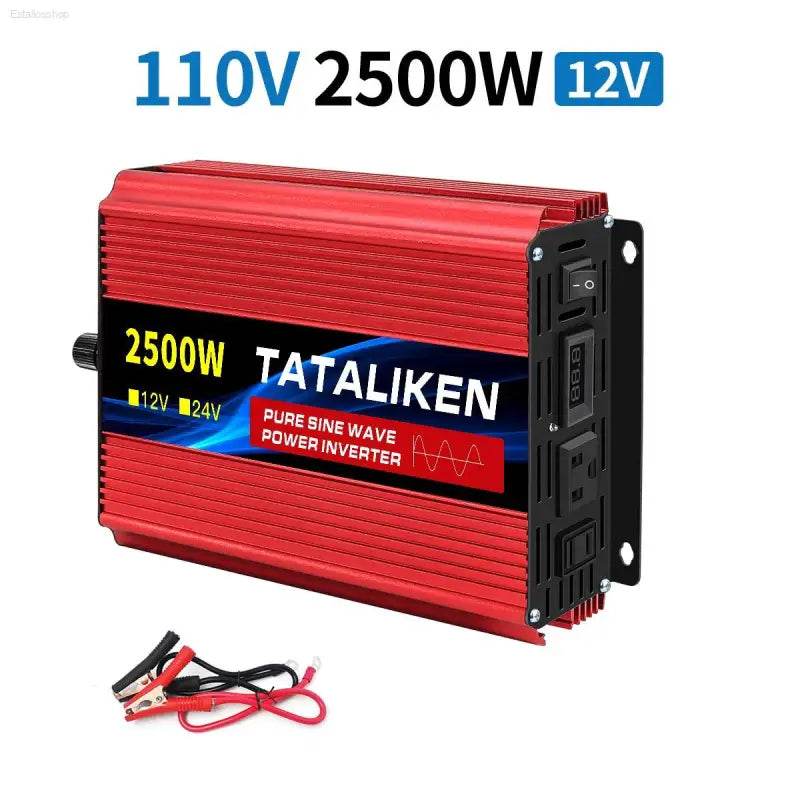 12V To 110V AC Pure Sine Power Inverter 3500W Solar Accessory - Estalios