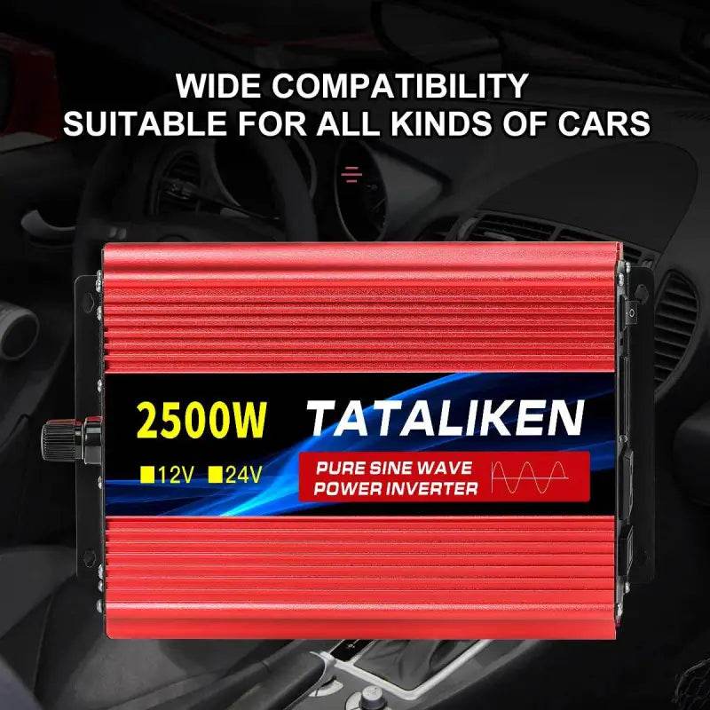 12V To 110V AC Pure Sine Power Inverter 3500W Solar Accessory - Estalios