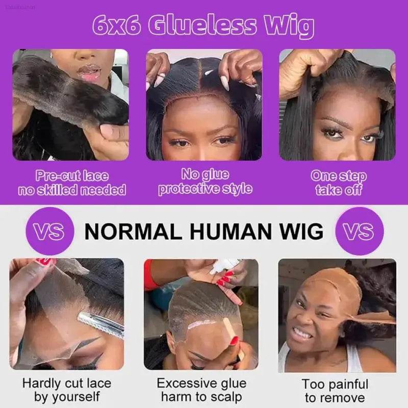 Hair wig comparison.