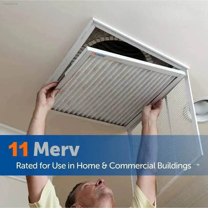 14x25x2 Pleated Air Filter Merv 11, 6 Pack Made in USA - Estalios
