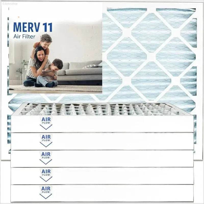 14x25x2 Pleated Air Filter Merv 11, 6 Pack Made in USA - Estalios