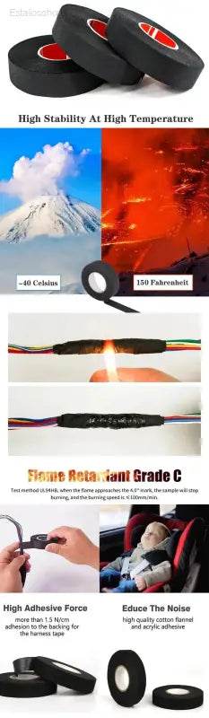 Black electrical tape.