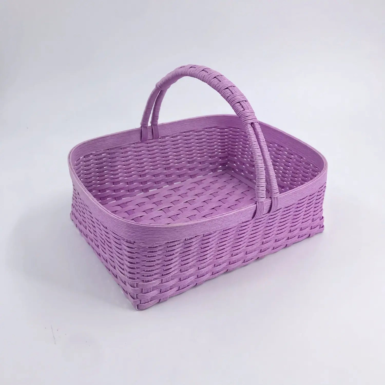 Single Handle Square Woven Basket Material Package