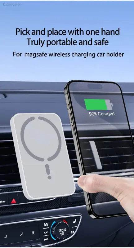 15W Magnetic Car Wireless Charger For MagSafe iPhone 12-16 - Estalios