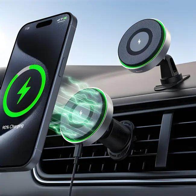15W Magnetic Wireless Car Charger Holder for Safe Driving - Estalios