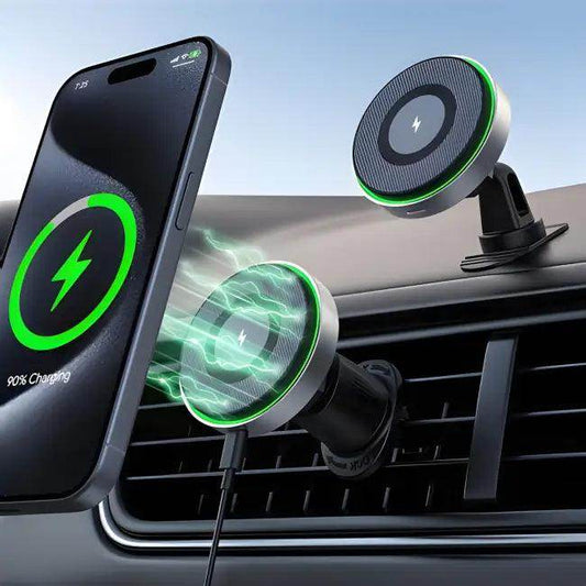 15W Magnetic Wireless Car Charger Holder for Safe Driving - Estalios