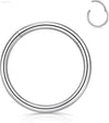 16g Steel Hoop Silver 7-1mm Nose Piercing Jewelry - Estalios