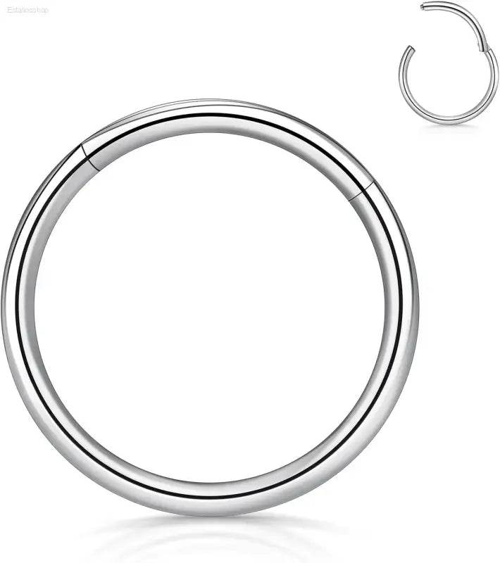 16g Steel Hoop Silver 7-1mm Nose Piercing Jewelry - Estalios