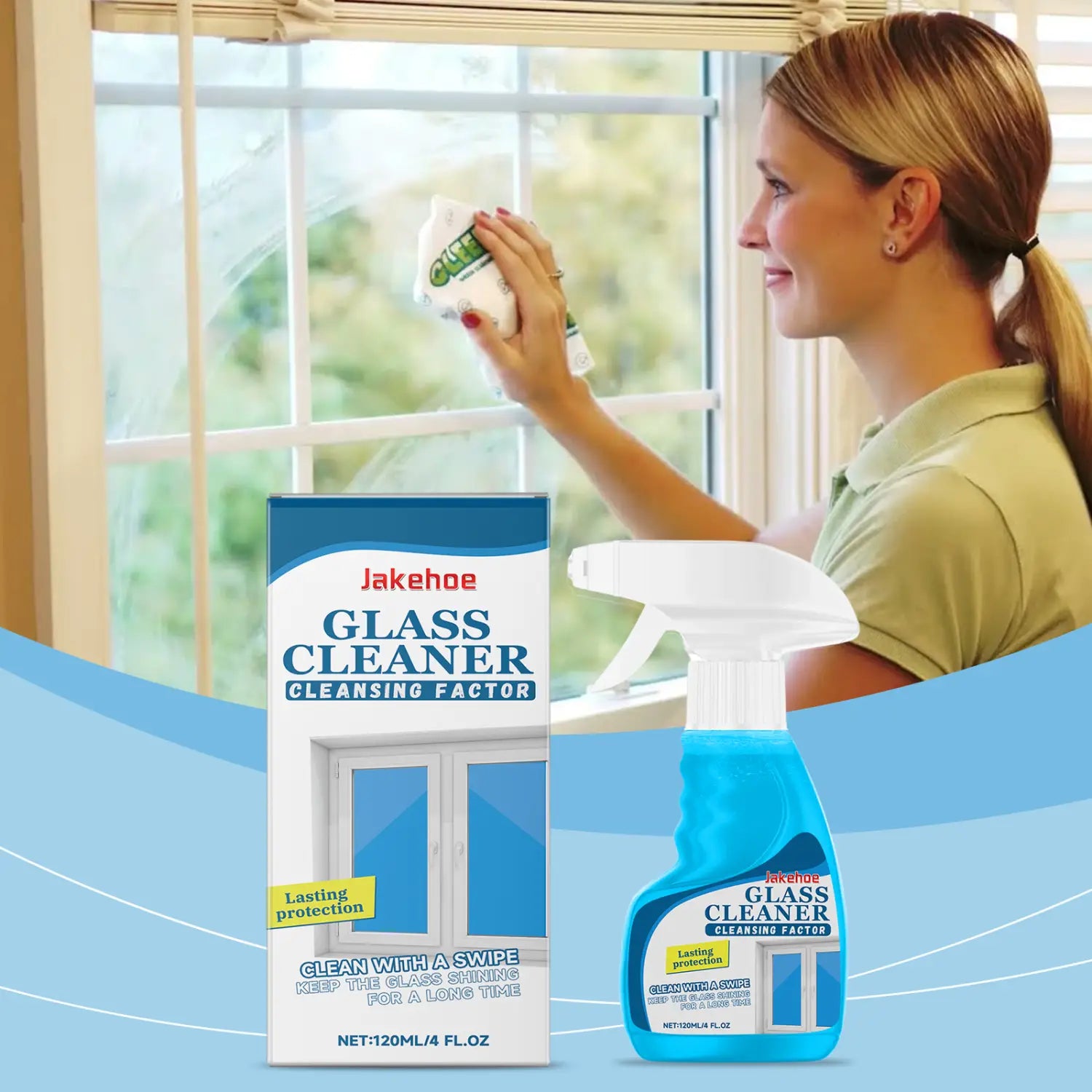 Jakehoe Glass Decontamination Cleaning Agent Stain Removal Oil Removal Dust Stain Removal Stain Removal Glass Cleaning