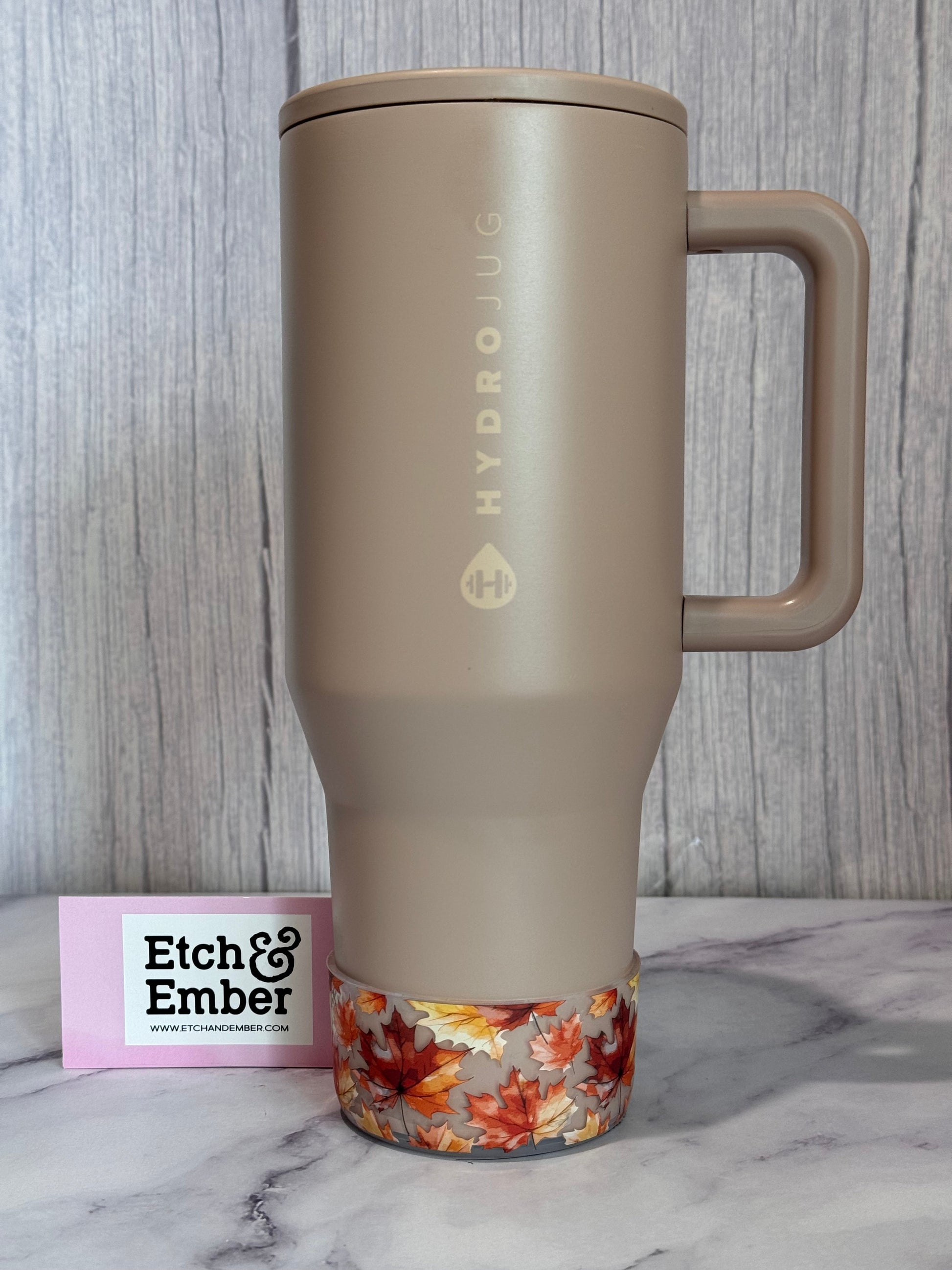 CLEAR FALL LEAVES Tumbler Boot -fits 20-40oz