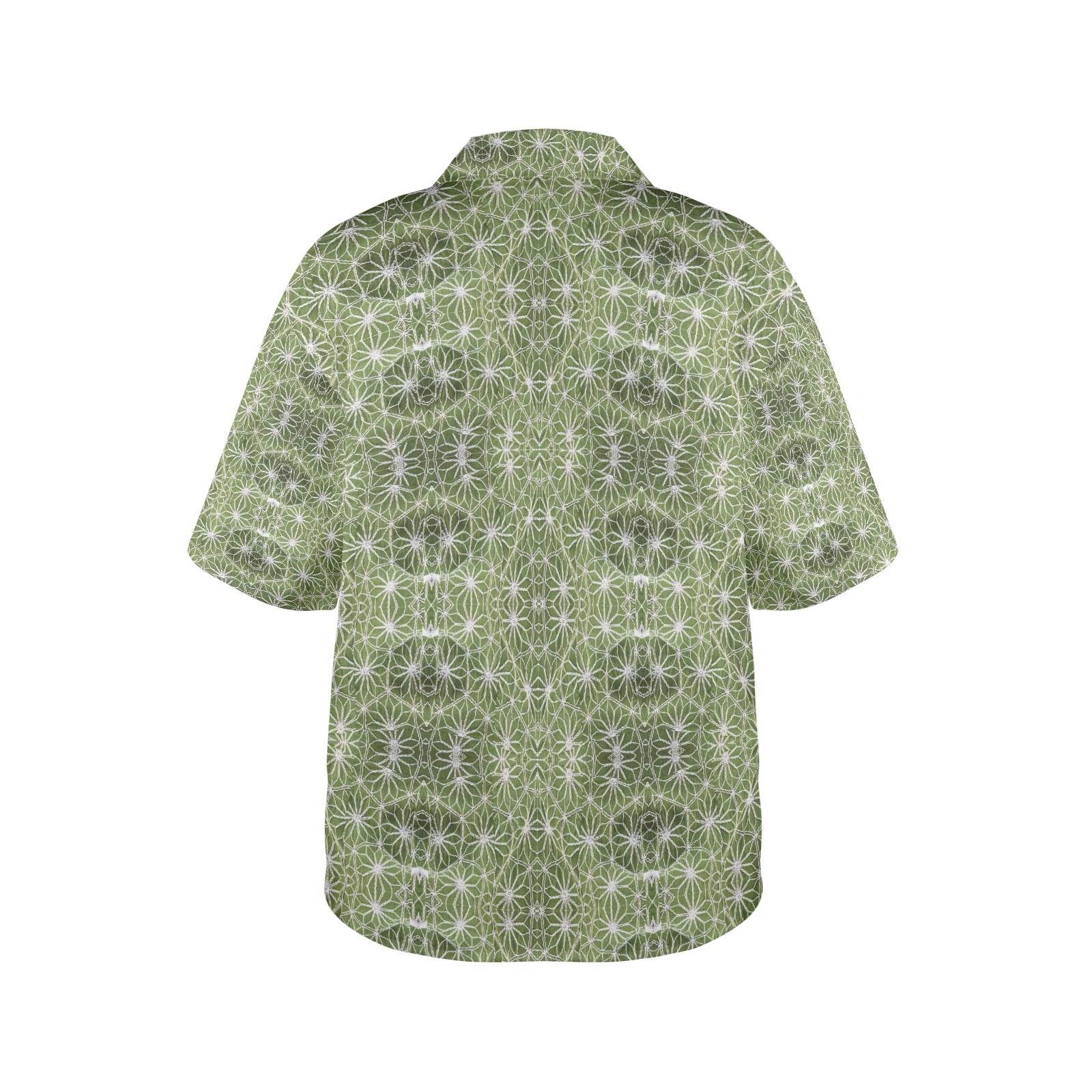 Women's All Over Print Hawaiian Shirt （Made in USA，Ships to USA Only） - Estalios