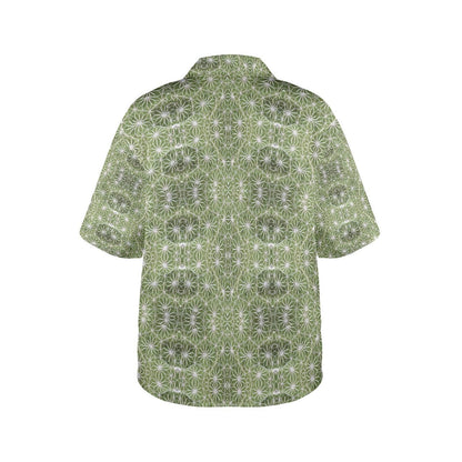 Women's All Over Print Hawaiian Shirt （Made in USA，Ships to USA Only） - Estalios